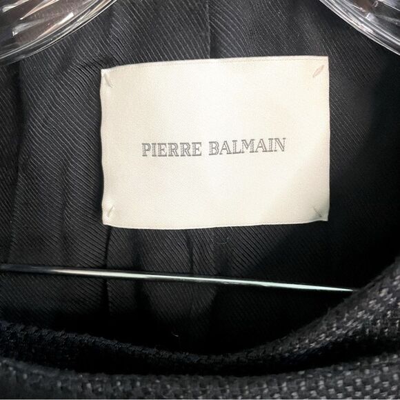 Pierre Balmain Women's Black Double-Breasted Military Blazer Size 38 - Picture 6 of 12